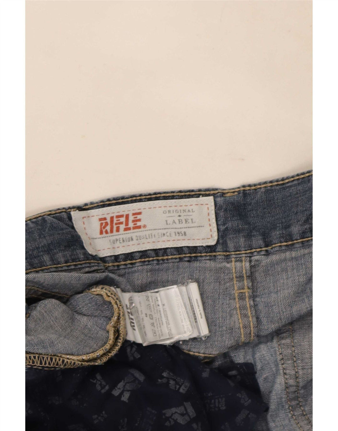Rifle Mens Straight Jeans IT 48 Médio W34 L34 Azul Algodão
