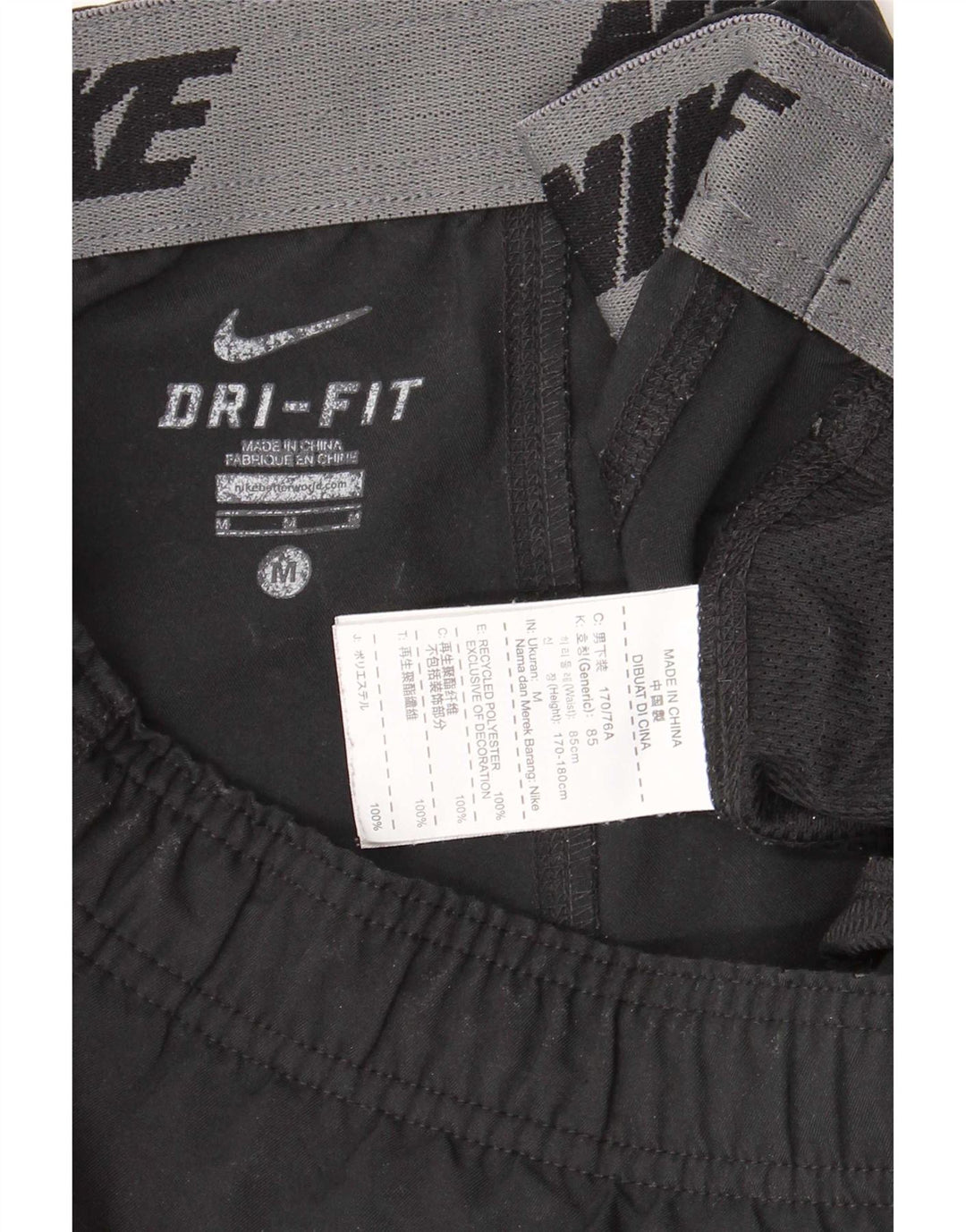 Calça de treino masculina Nike médio preto poliéster