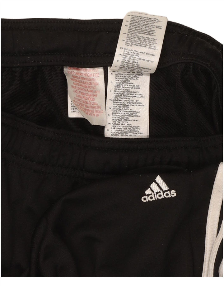 ADIDAS Womens Tracksuit Pants Joggers UK 10 Pequeno Poliéster Preto