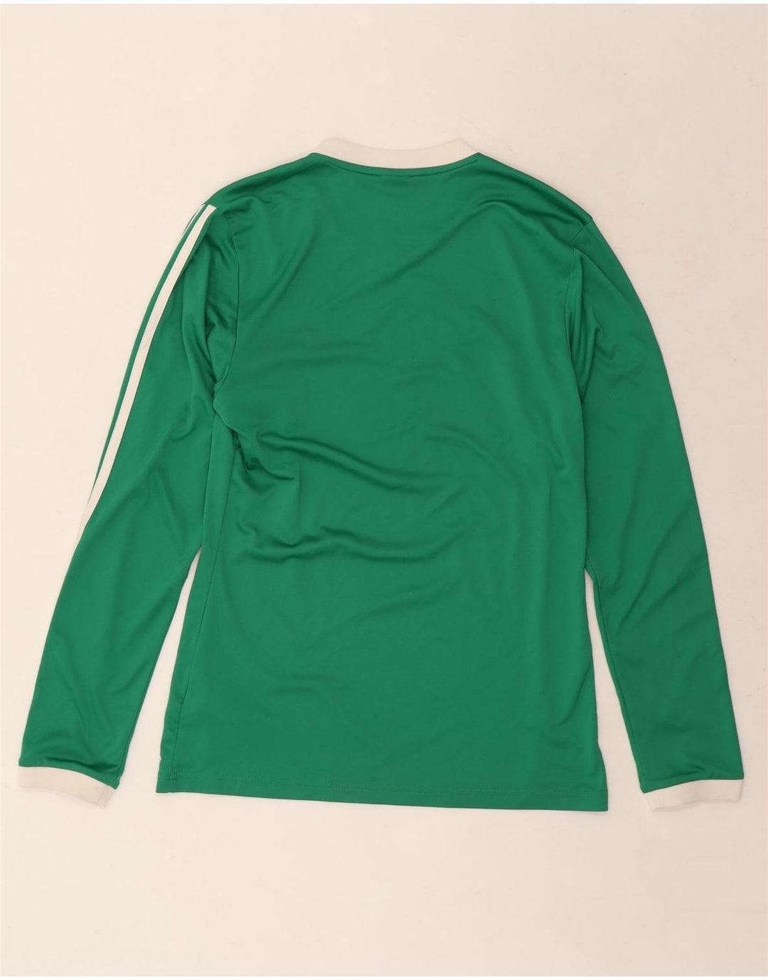 Adidas Mens Top Manga Longa Pequeno Poliéster Listrado Verde