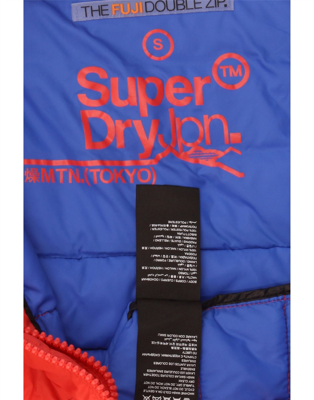 Jaqueta acolchoada feminina SUPERDRY UK 10 pequena laranja nylon