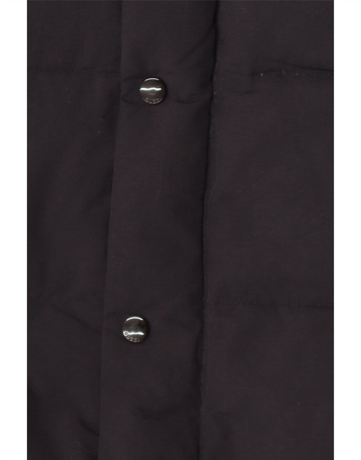 Casaco acolchoado com capuz gráfico masculino Gucci IT 46 grande poliamida preta