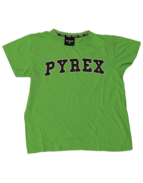 Camiseta gráfica Pyrex para meninas 14-15 anos 2XL algodão verde