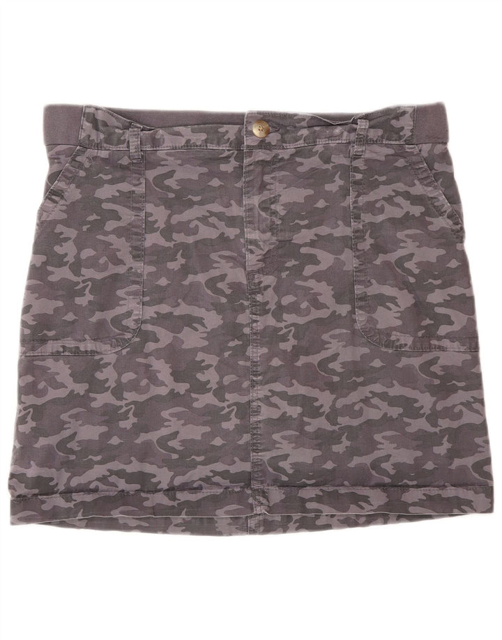 LEE Womens Skort US 14 XL Cinza Camuflagem Algodão