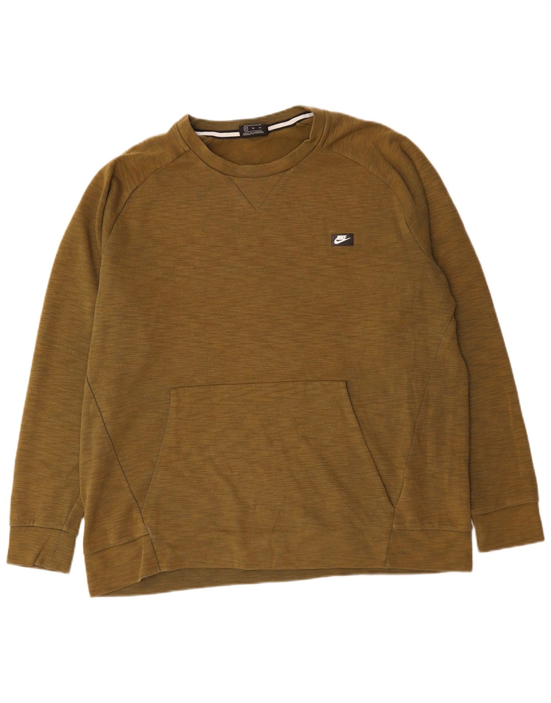 Moletom masculino NIKE Jumper XL cáqui manchado de algodão