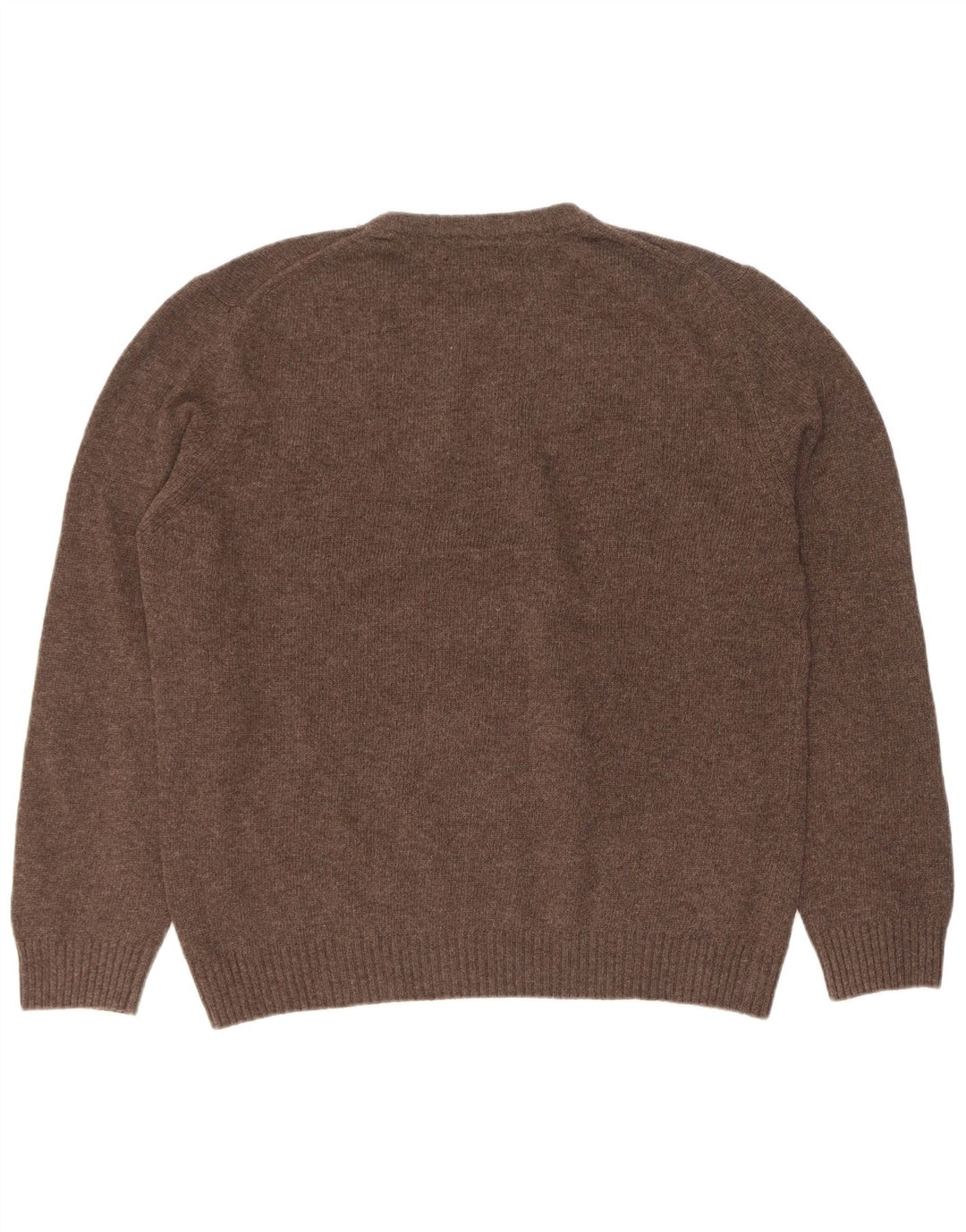 Suéter masculino Marlboro Classics com gola redonda XL lã marrom