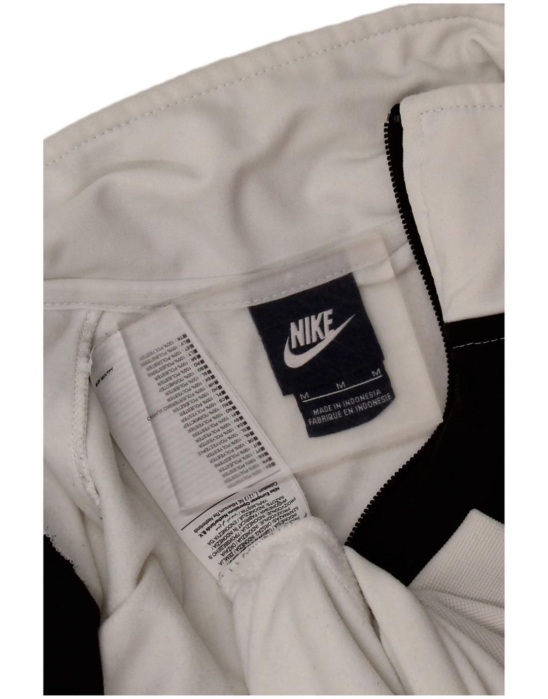 NIKE Mens Graphic Tracksuit Top Jacket Médio Branco Colourblock Poliéster
