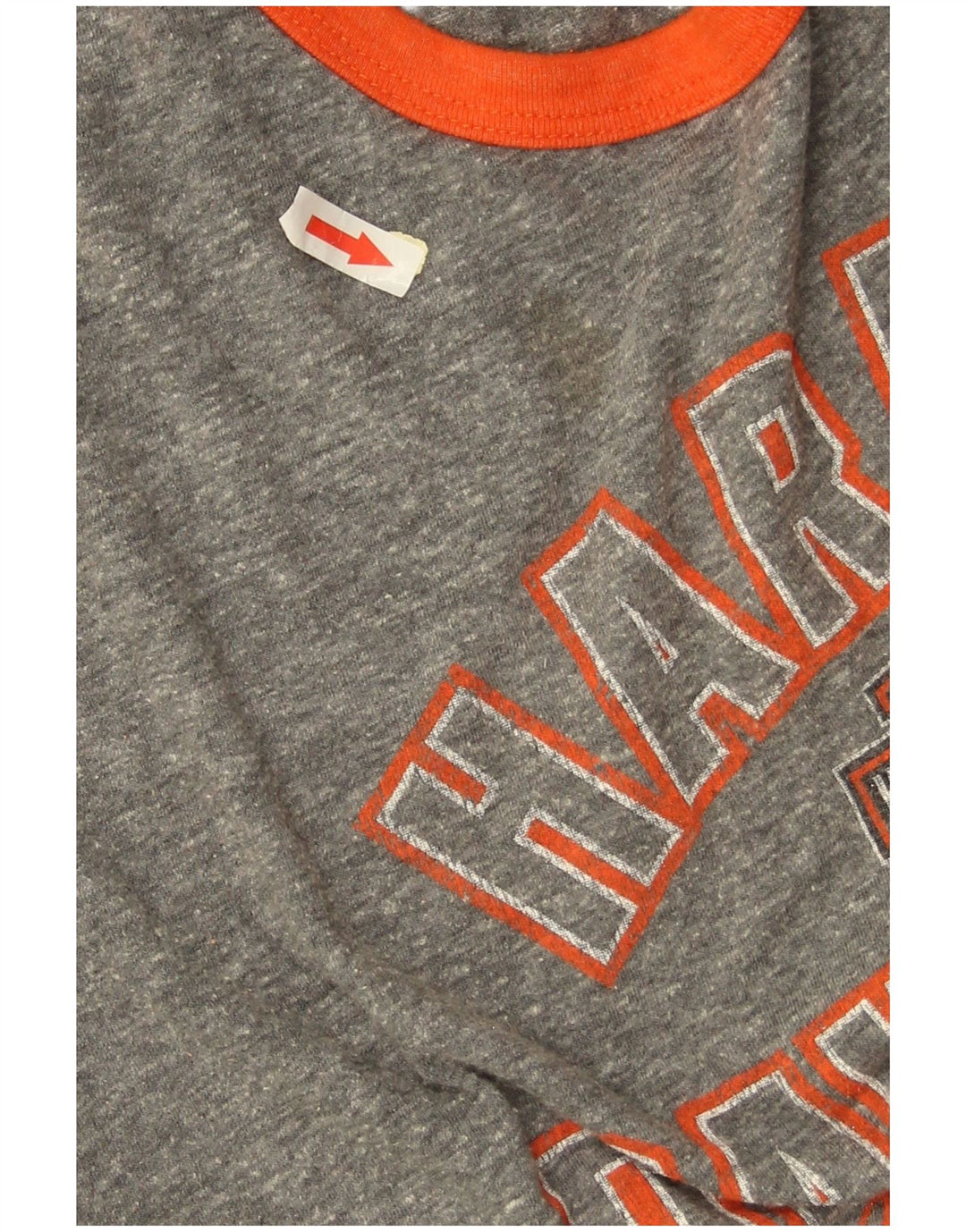 Top gráfico feminino Harley Davidson manga 3/4 Reino Unido 16 bloco colorido cinza grande