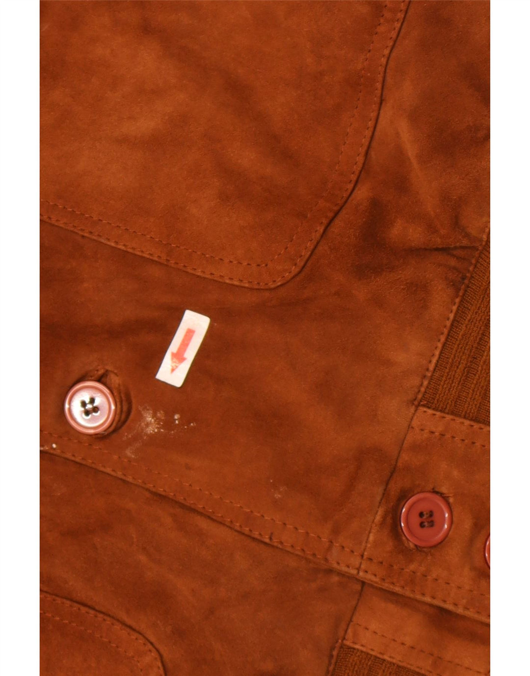Jaqueta bomber masculina vintage de camurça EU 52 XL couro marrom
