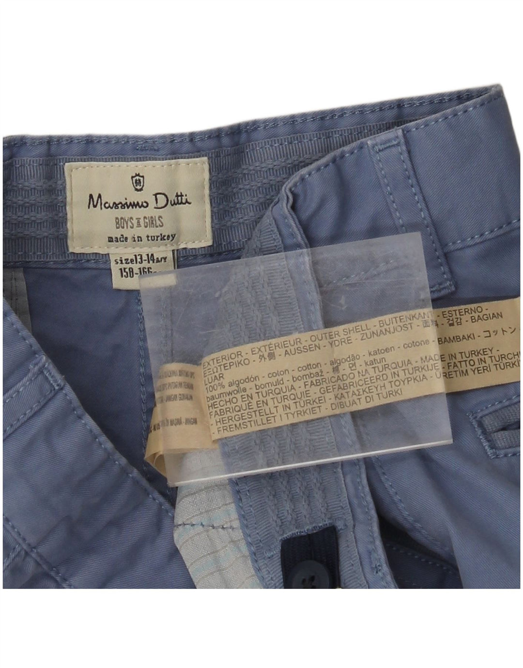 Shorts Chino Menino MASSIMO DUTTI 13-14 Anos W28 Azul Algodão