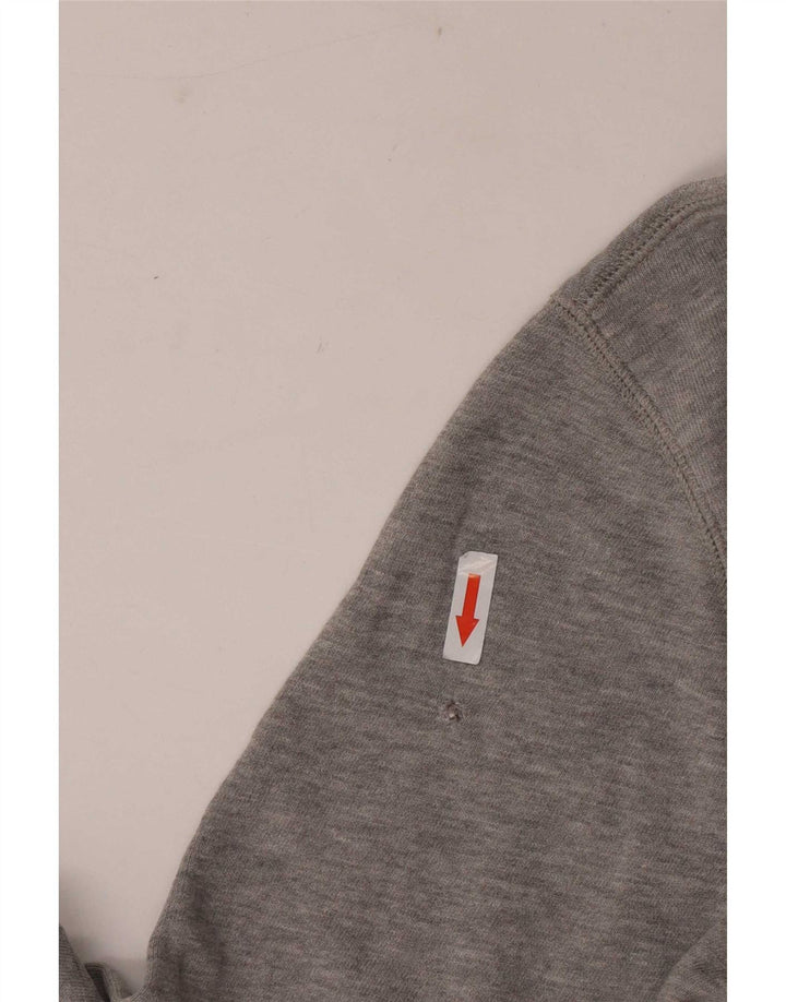 Wrangler moletom masculino jumper cinza médio algodão manchado