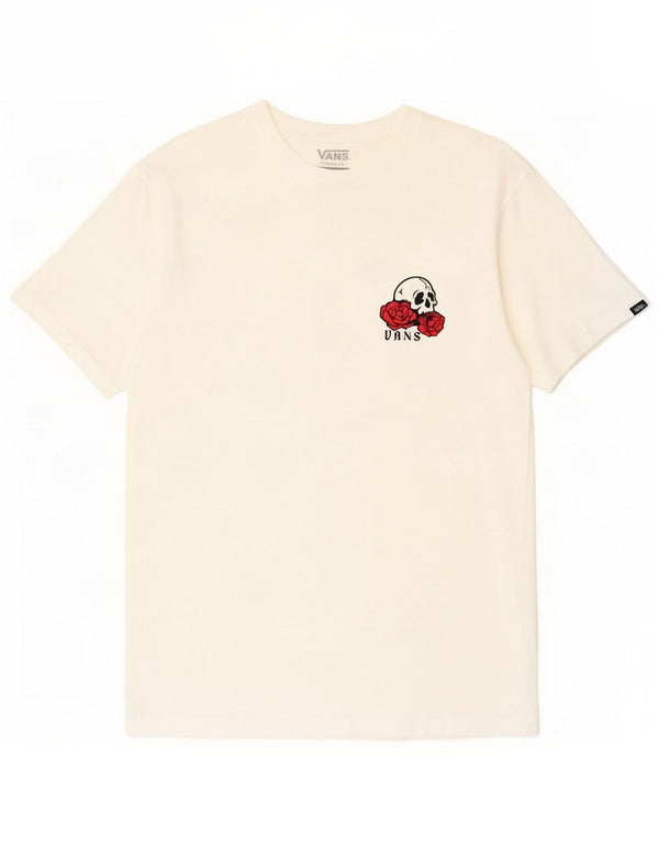 Vans Mens Classic Fit Graphic T-Shirt Top Médio Algodão Off White