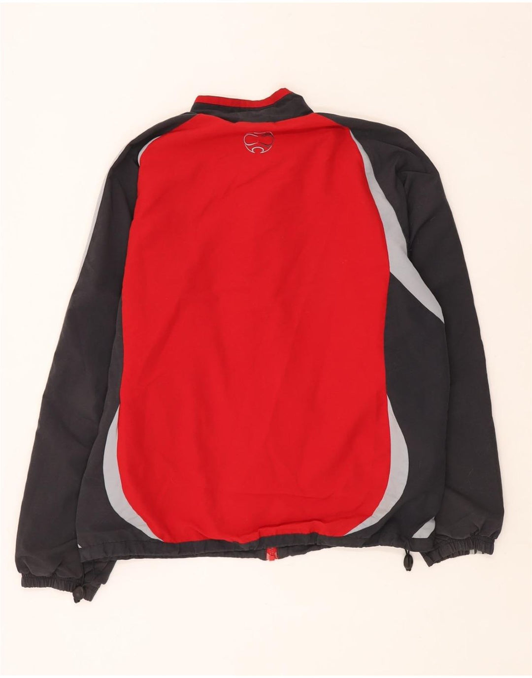 ADIDAS Mens Tracksuit Top Jacket UK 40/42 Medium Red Colourblock Poliéster