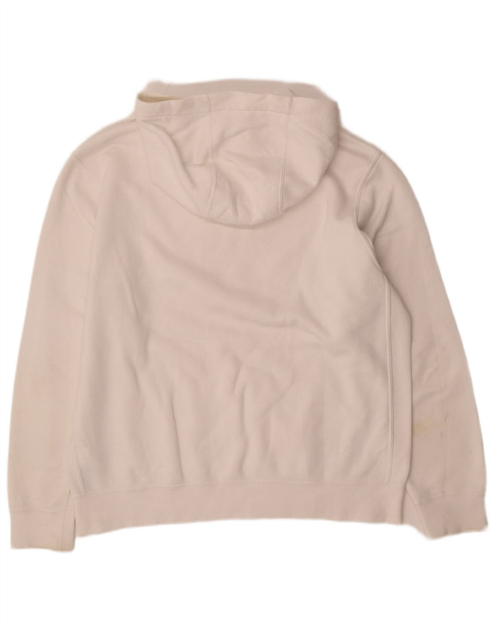 Nike masculino gráfico moletom com capuz médio algodão branco