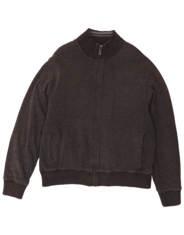 Suéter masculino Marks & Spencer Blue Harbor Cardigan grande algodão cinza