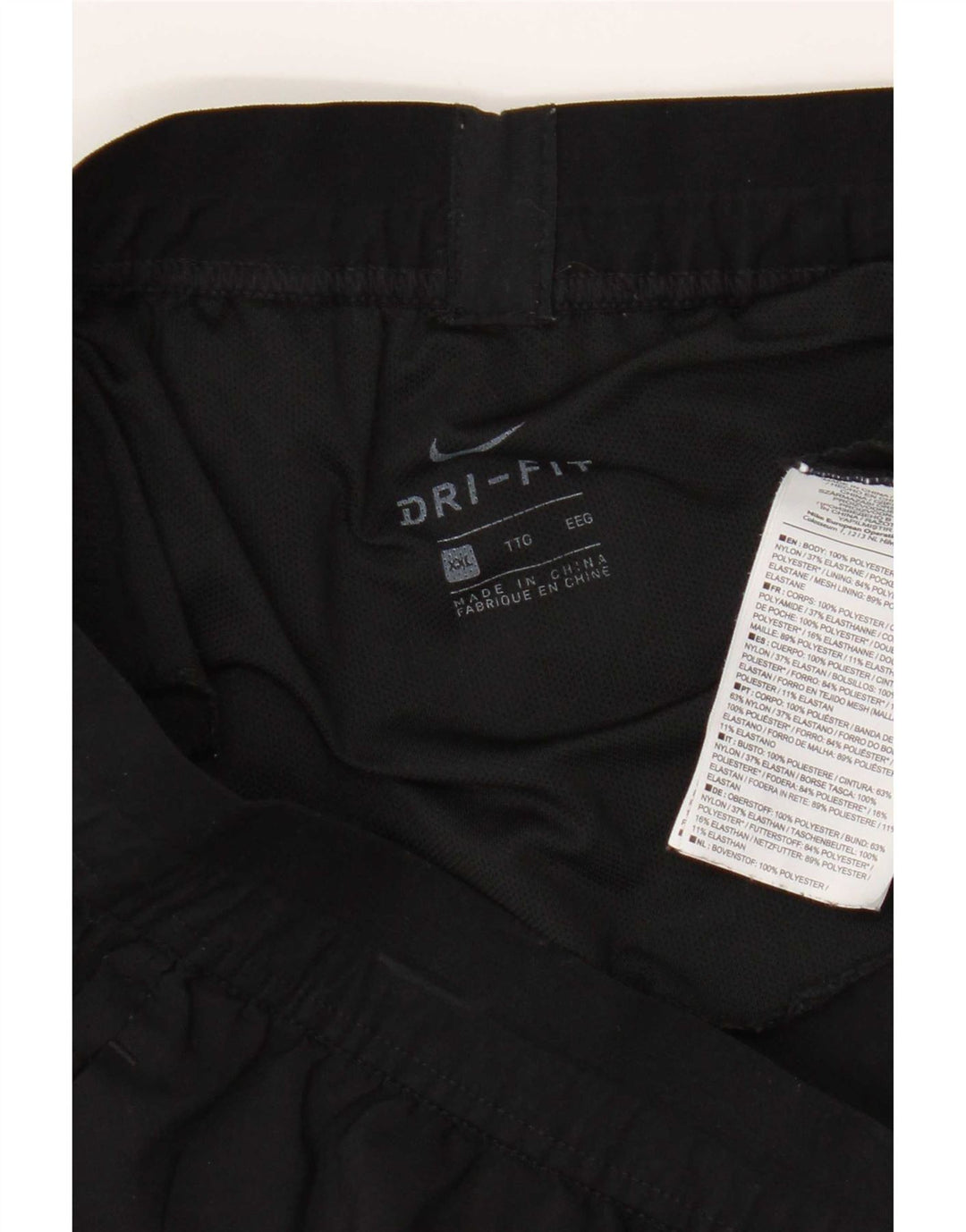 Shorts esportivos femininos Nike Dri Fit 2XL poliéster preto