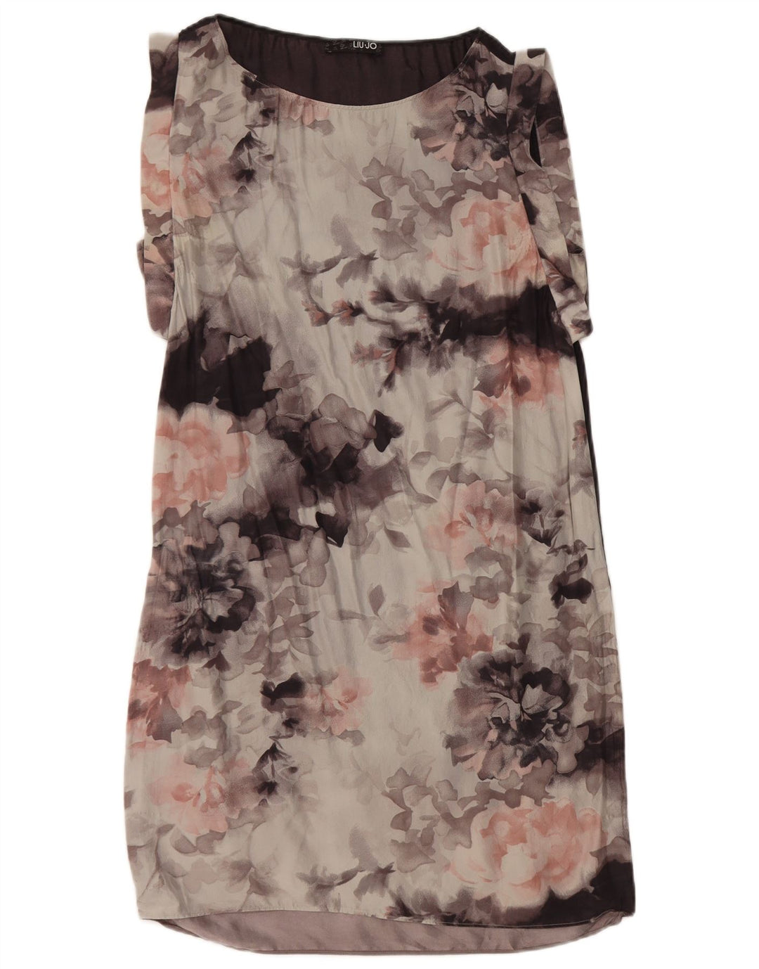 Liu Jo Vestido feminino sem mangas IT 42 cinza médio floral