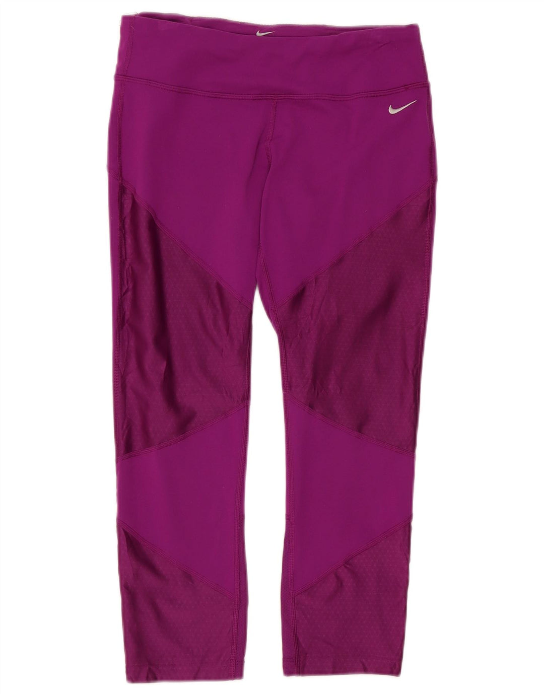 Nike Womens Capri Leggings UK 12 Médio Roxo Colourblock Nylon