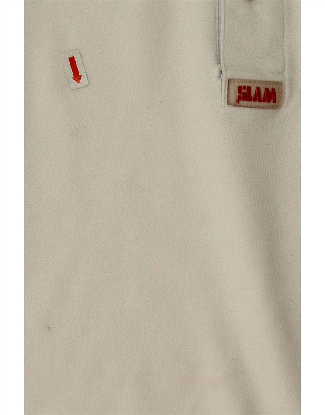 Camisa polo masculina Slam grande algodão branco