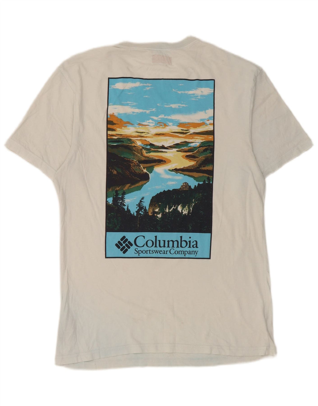 Camiseta Columbia Masculina Graphic Top Pequeno Algodão Branco
