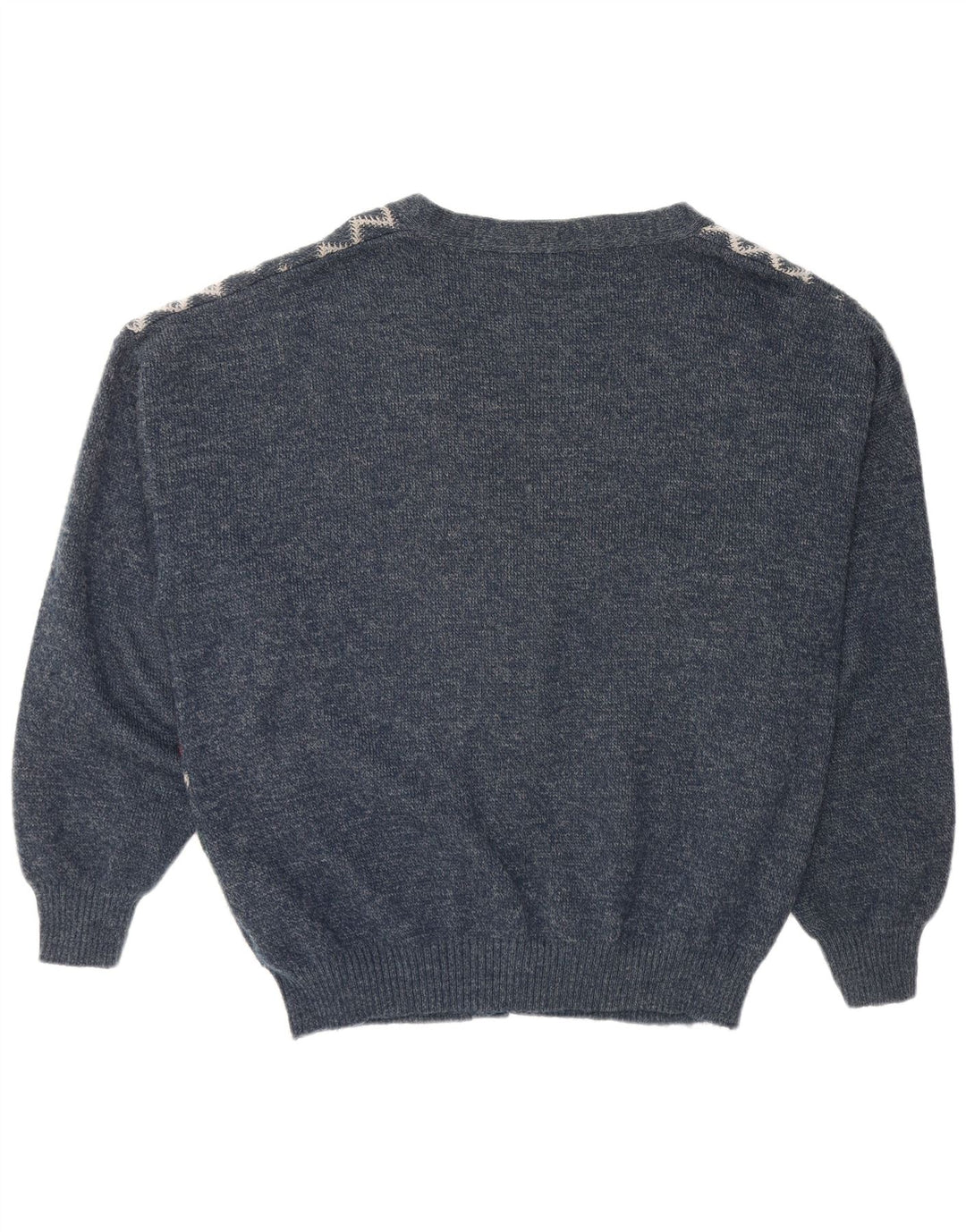 Suéter cardigã masculino CANDA de ajuste solto 2XL azul marinho Argyle/acrílico diamante