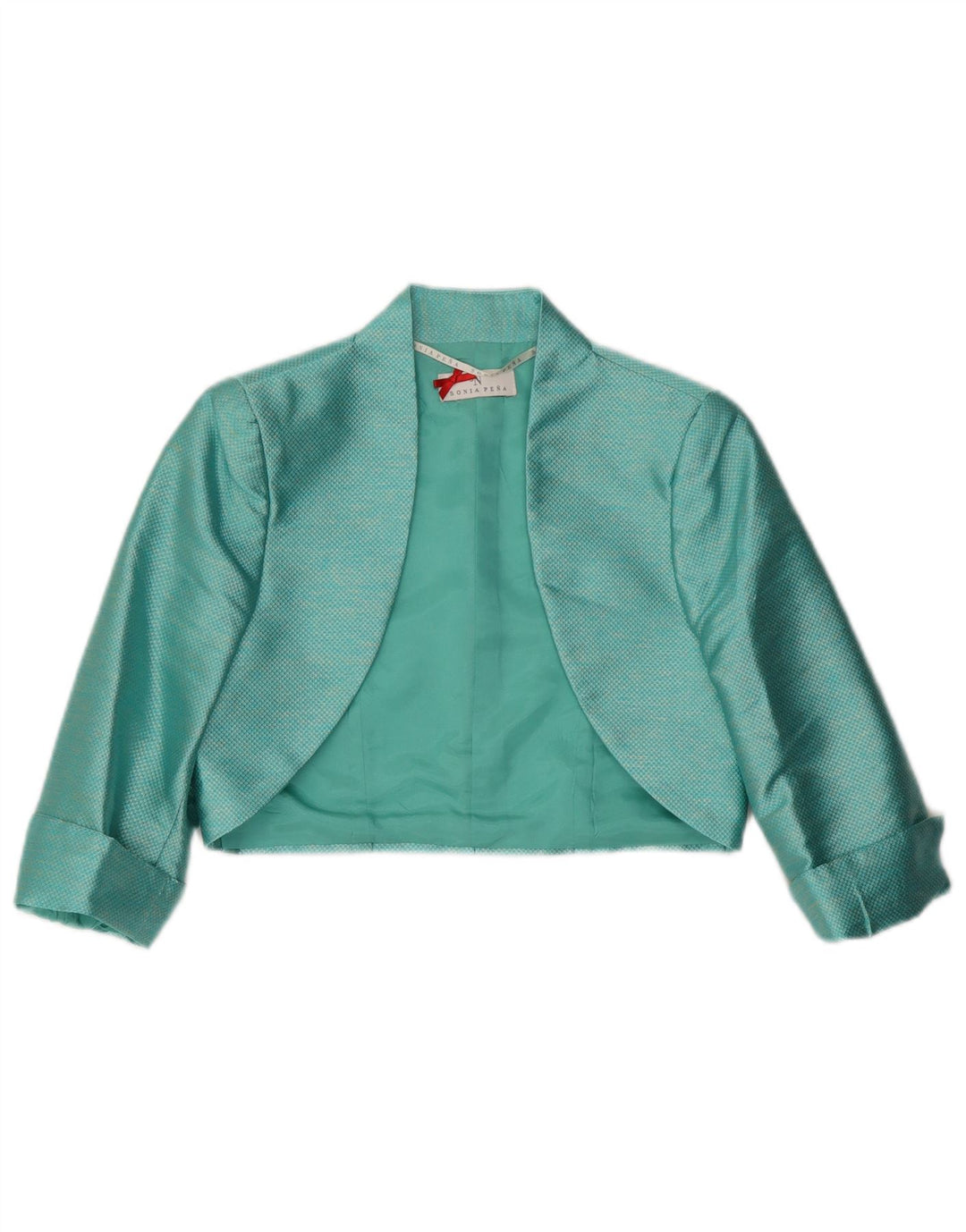 Conjunto feminino de 2 peças US 8 poliéster turquesa médio