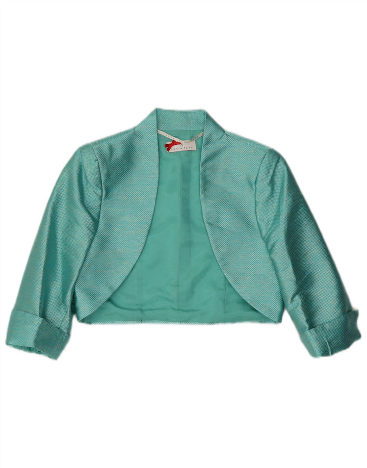 Conjunto feminino de 2 peças US 8 poliéster turquesa médio