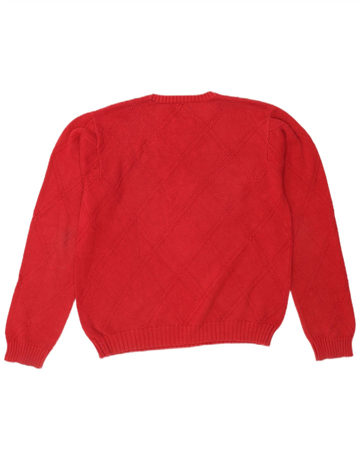 Suéter masculino Izod com gola redonda, pequeno algodão vermelho