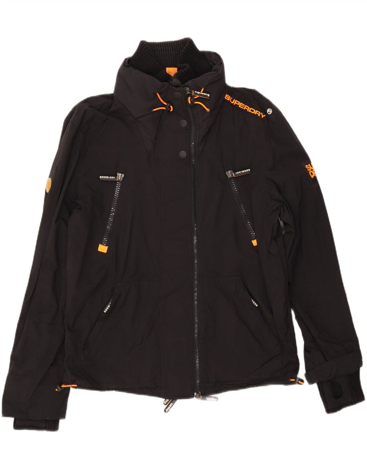 Jaqueta corta-vento feminina SUPERDRY Reino Unido 16 grande nylon preto