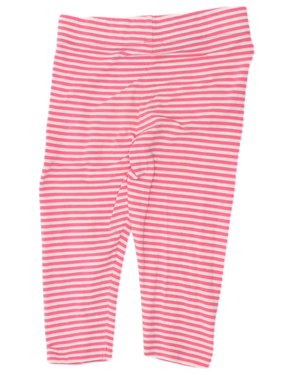 Leggings Boden Meninas 6-7 Anos Algodão Listrado Rosa