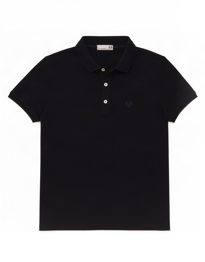 Camisa pólo feminina Sergio Tacchini UK 14 médio azul marinho