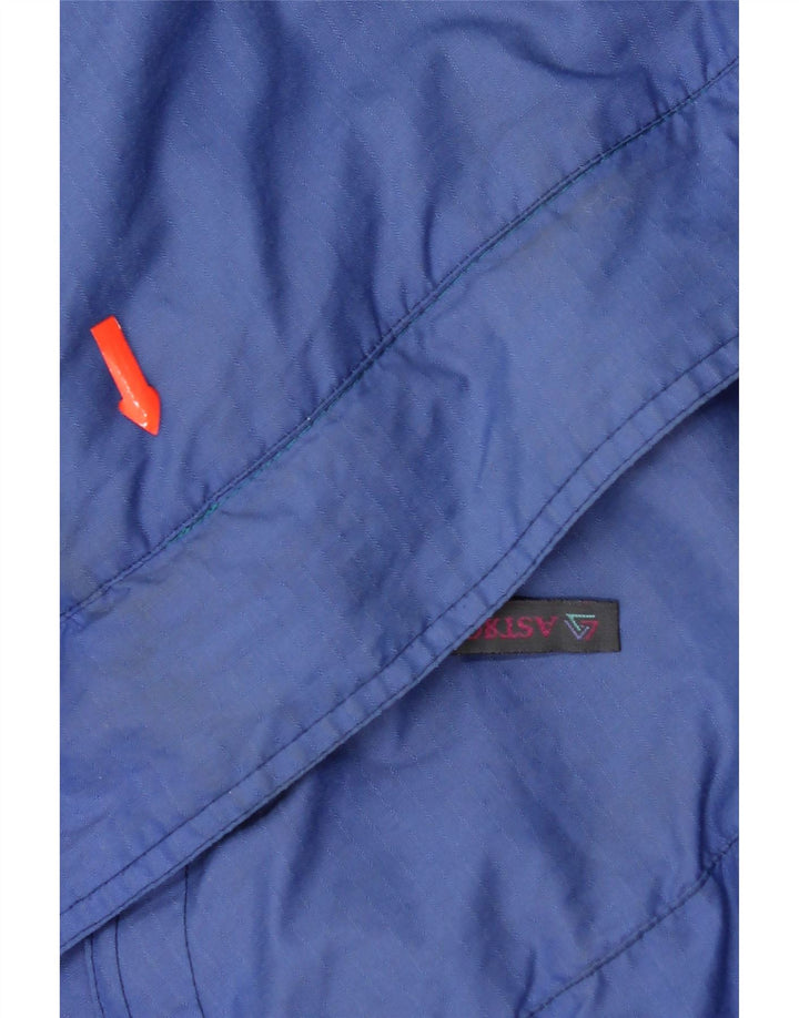 Jaqueta de esqui vintage masculina gráfica pulôver UK 42 XL azul poliamida