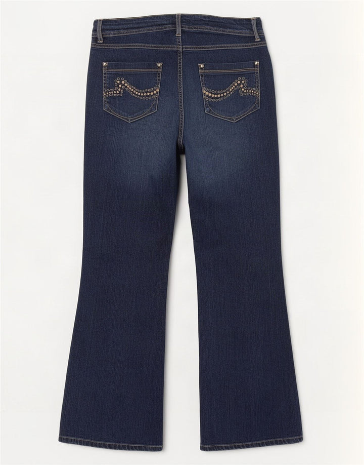 Calça jeans feminina Marks & Spencer Bootcut Reino Unido 16 grande W36 L30 azul marinho