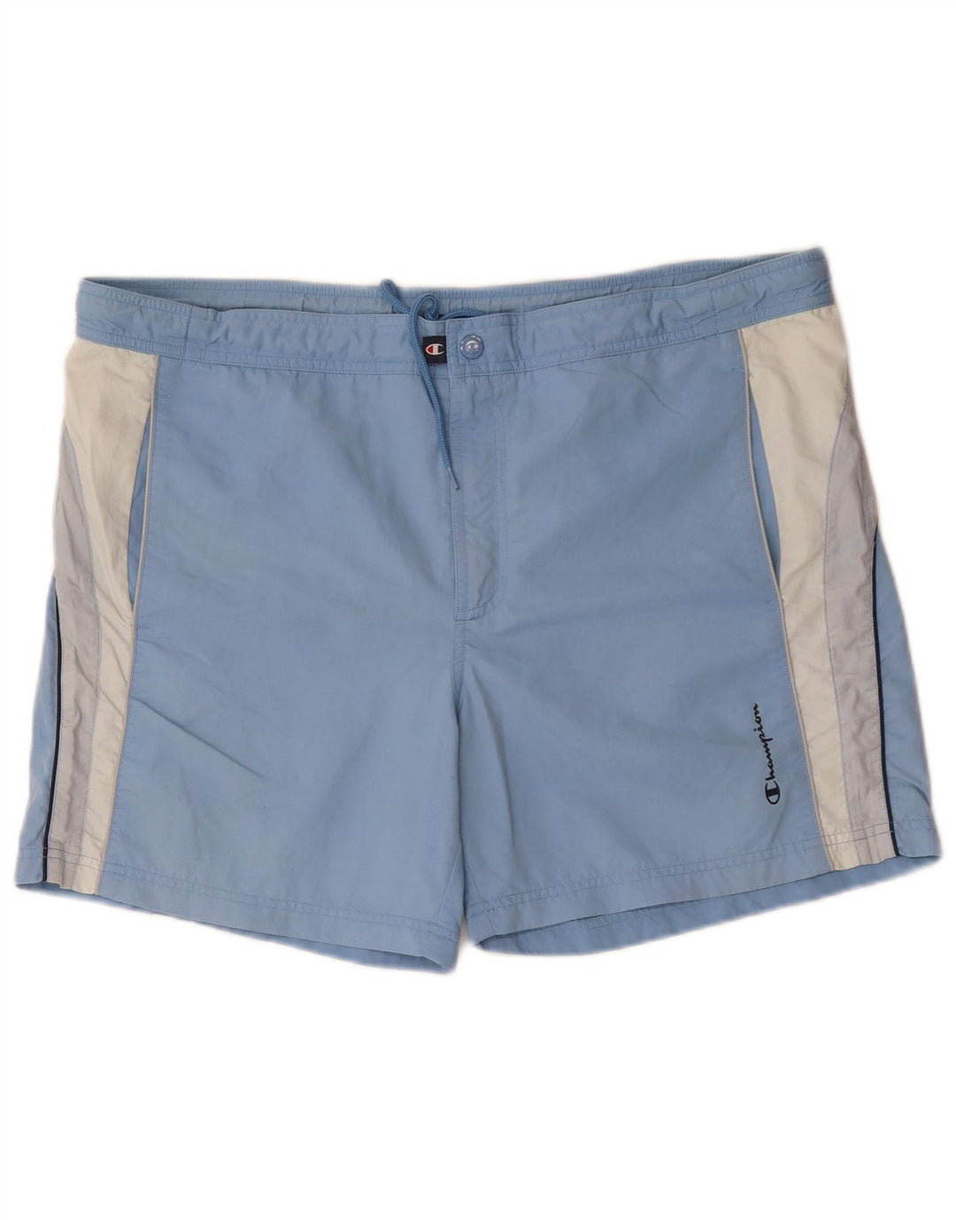 Shorts de natação masculino Champion grande azul colorblock poliéster