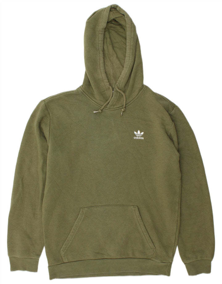 Adidas Mens Hoodie Jumper Pequeno Algodão Verde