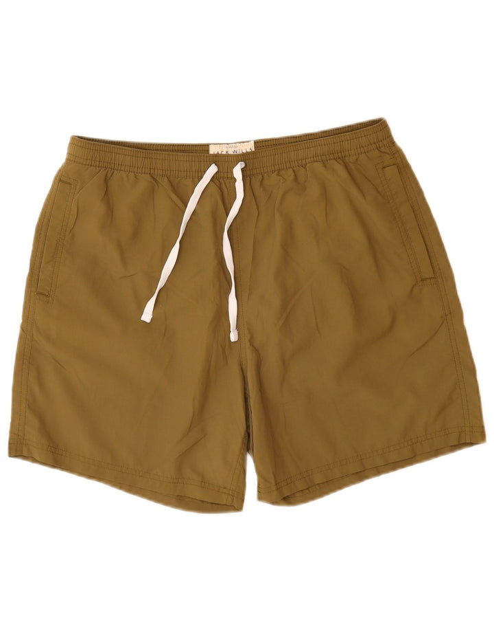 Shorts de natação masculino Jack Wills médio cáqui poliamida