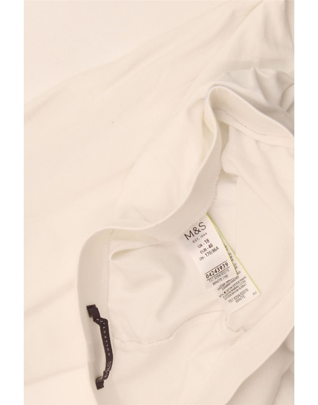 Leggings capri feminino Marks & Spencer Reino Unido 18 XL algodão branco
