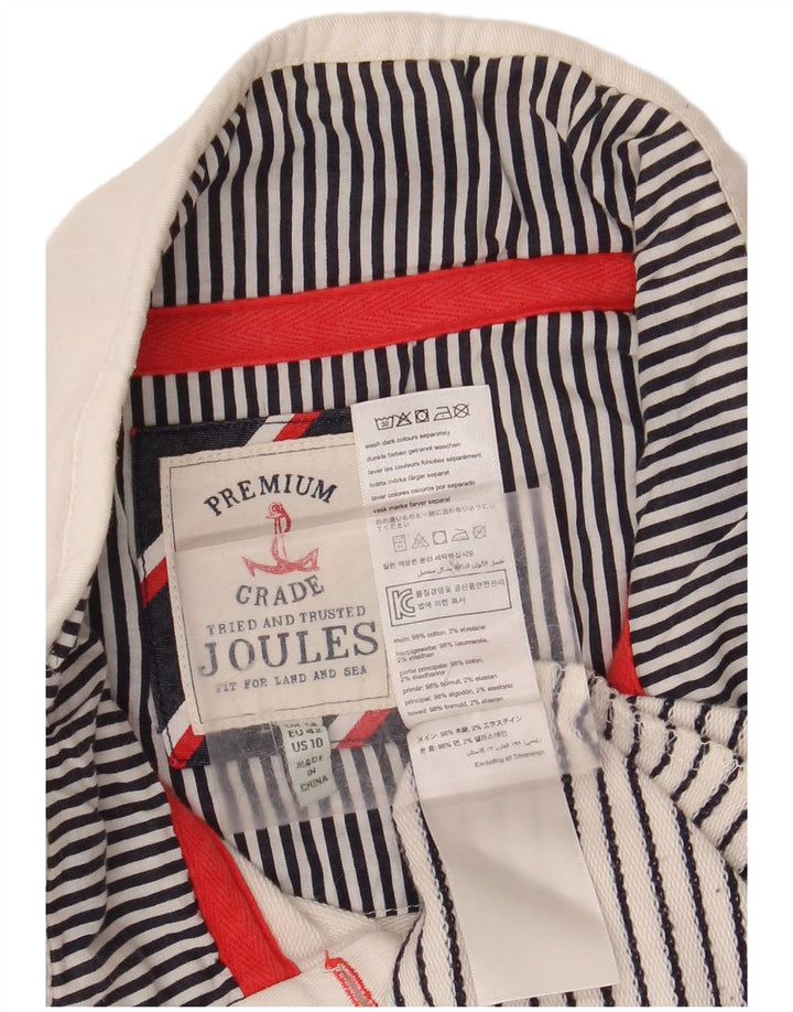 JOULES moletom feminino jumper UK 14 médio off white listrado