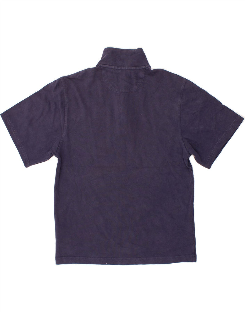 BROOKS BROTHERS Mens Zip Neck T-Shirt Top Small Navy Blue Cotton Vintage Brooks Brothers and Second-Hand Brooks Brothers from Messina Hembry 