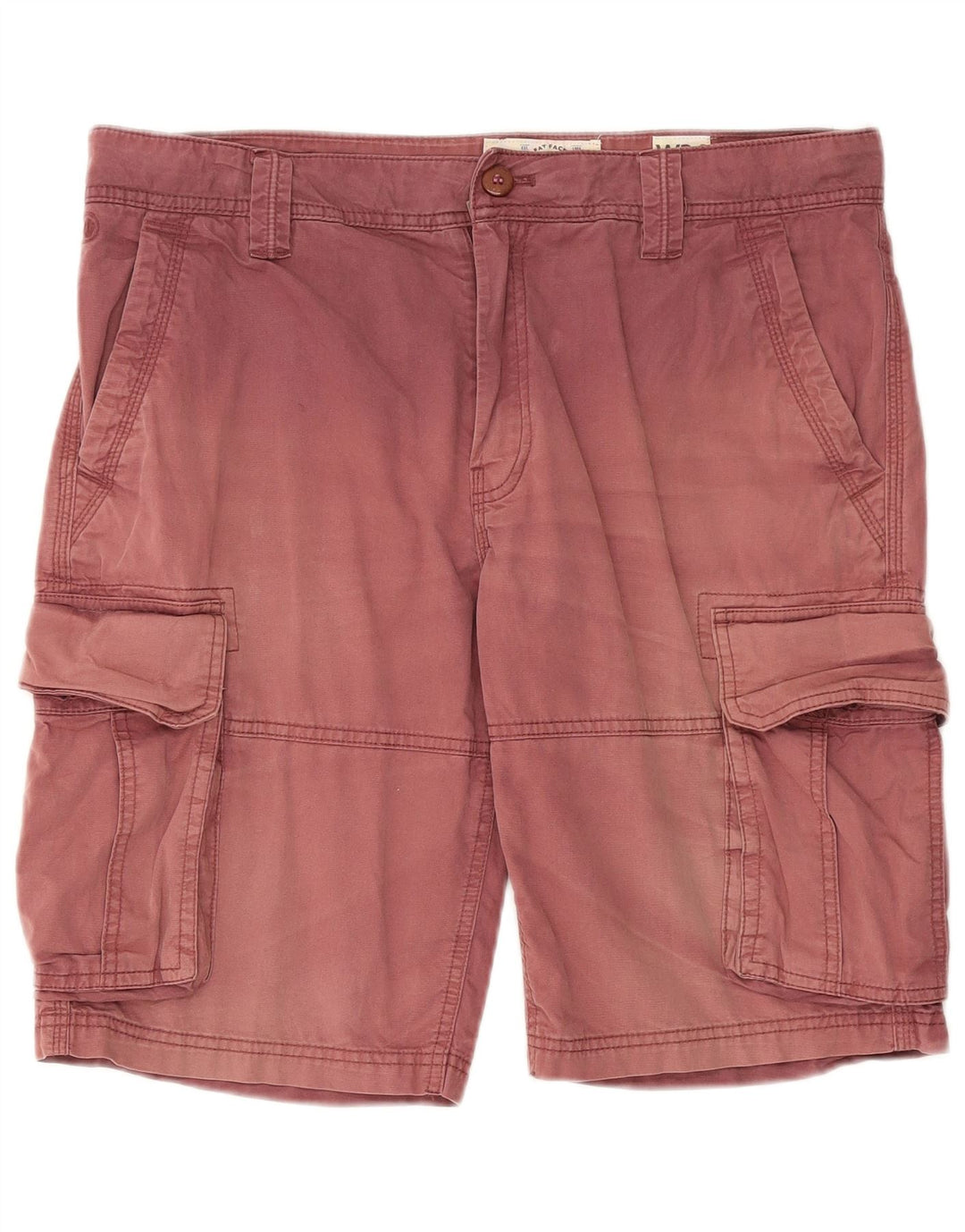 Shorts cargo masculino Fat Face W34 grande algodão vermelho