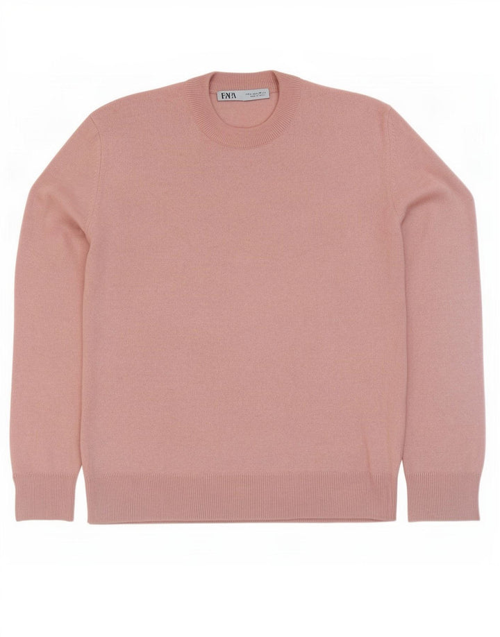 Suéter feminino Zara com gola redonda, Reino Unido 10 pequeno rosa