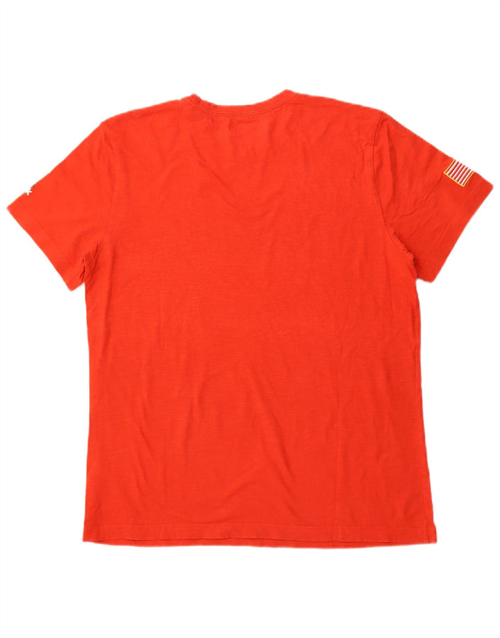 Camiseta masculina gráfica REEBOK grande algodão laranja