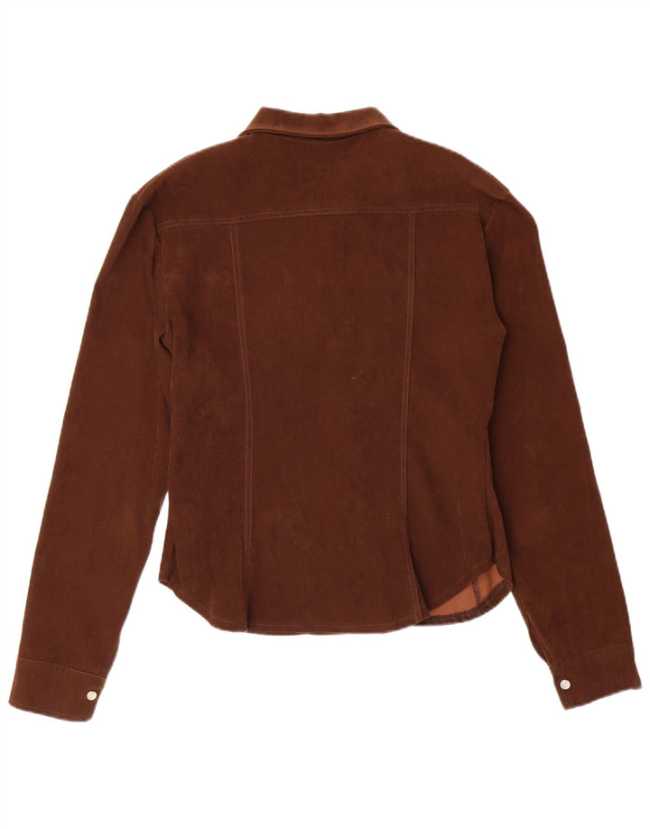 Jaqueta bomber feminina VINTAGE UK 12 marrom médio