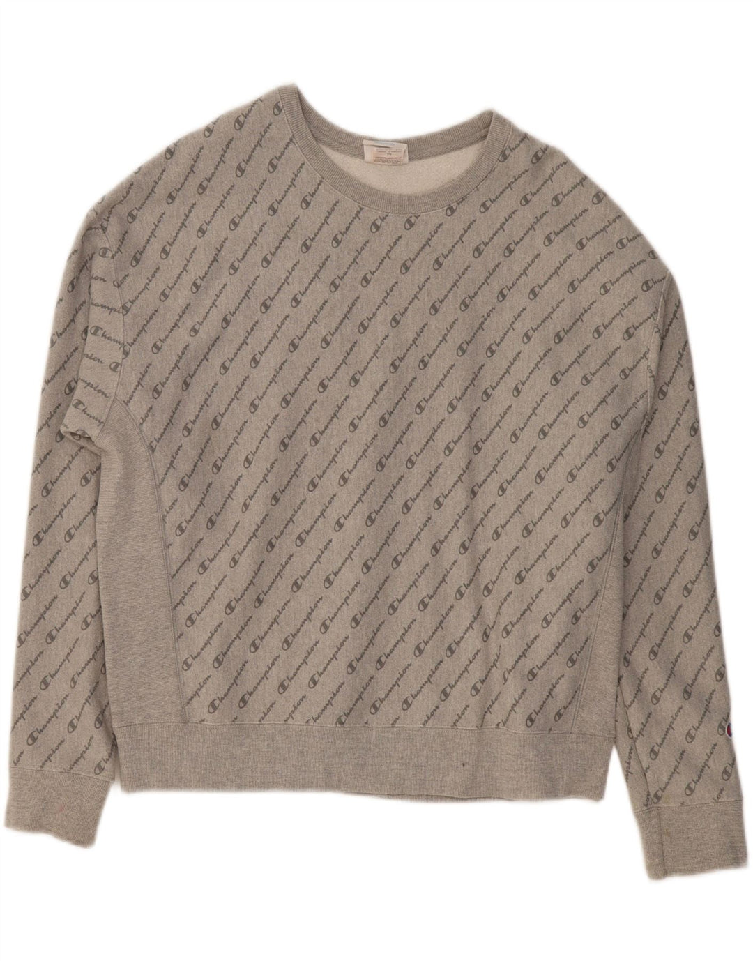 CHAMPION Womens Graphic Sweatshirt Jumper UK 20 2XL Grey Cotton Vintage Champion and Second-Hand Champion from Messina Hembry 