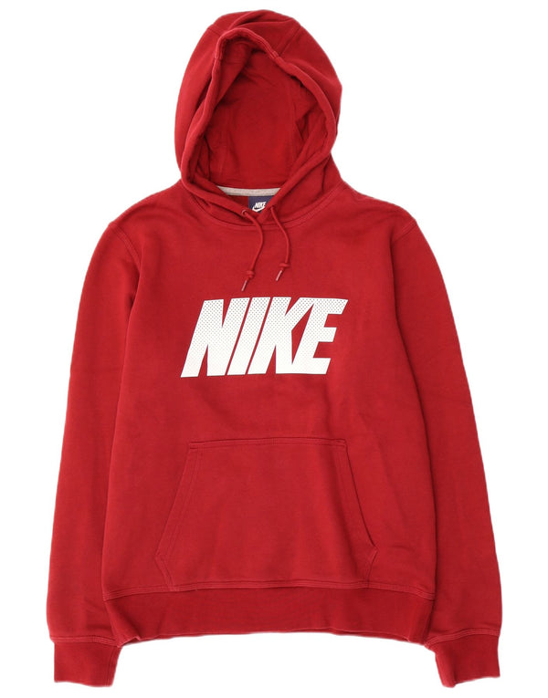 Suéter com capuz gráfico masculino Nike médio algodão Borgonha