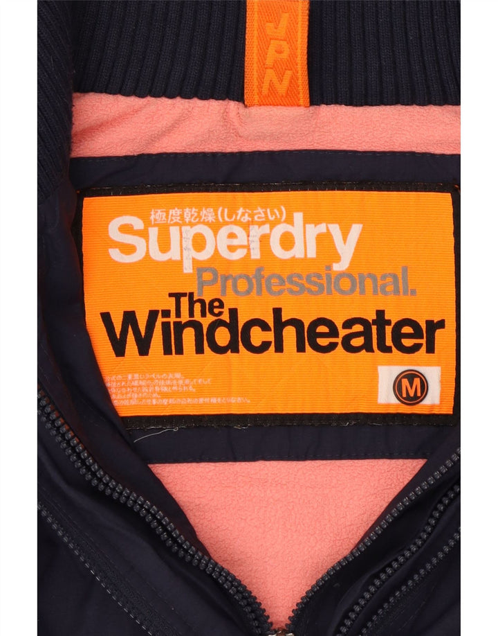 Jaqueta corta-vento feminina Superdry The Windcheater UK 14 médio azul marinho