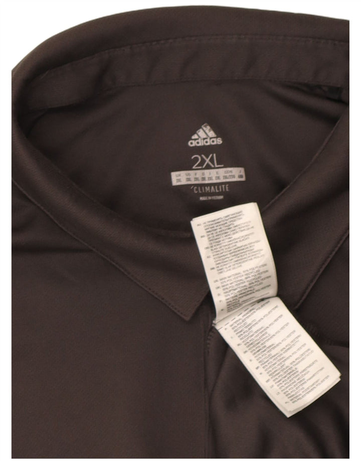 Adidas Mens Climalite Polo Shirt 2XL Cinza Poliéster