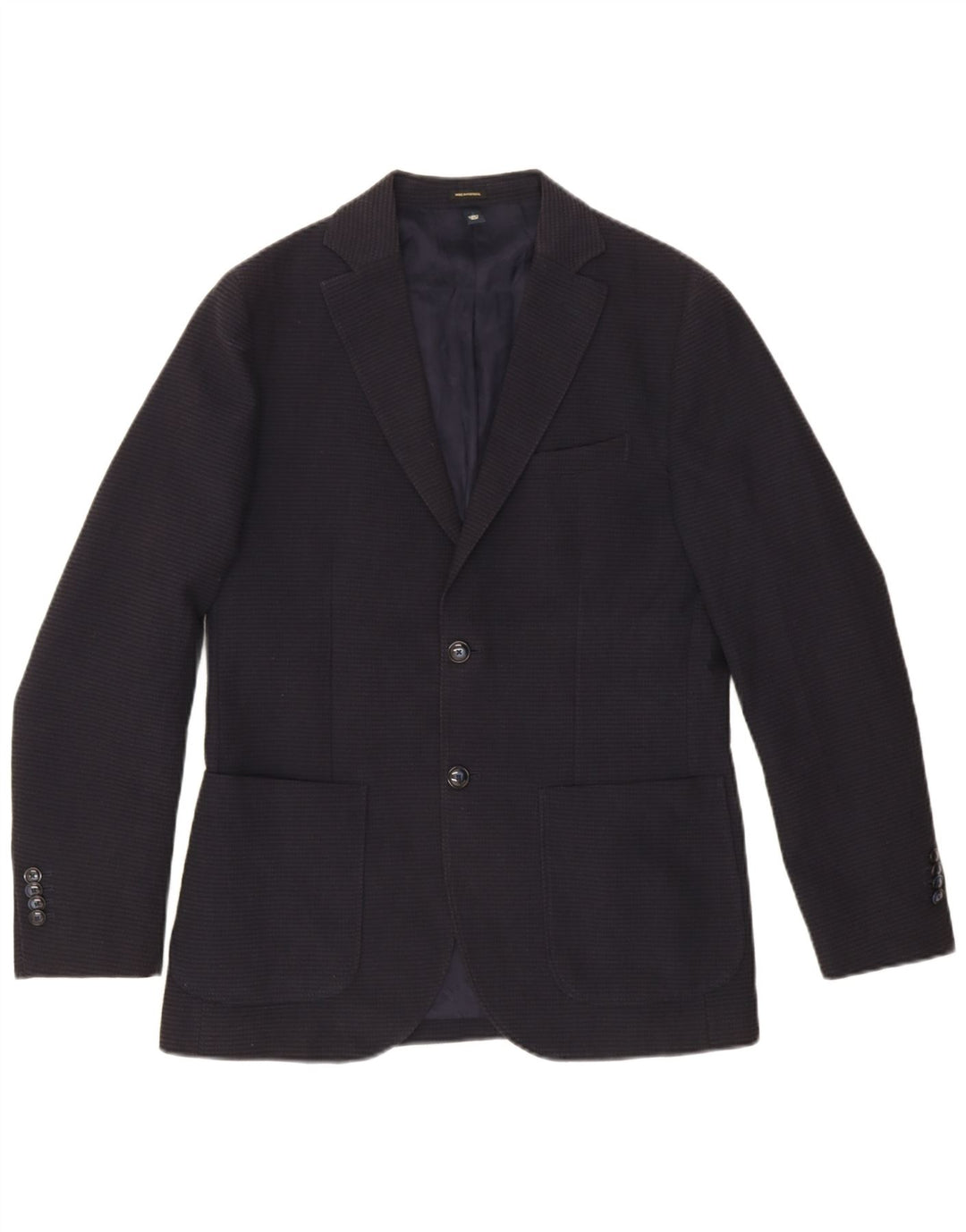 Jaqueta Blazer Masculina Massimo Dutti com 2 Botões UE 48 Médio Azul Marinho Acetato