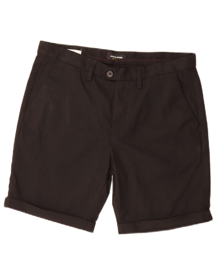 JACK & JONES Mens Chino Shorts Médio W30 Poliéster Preto
