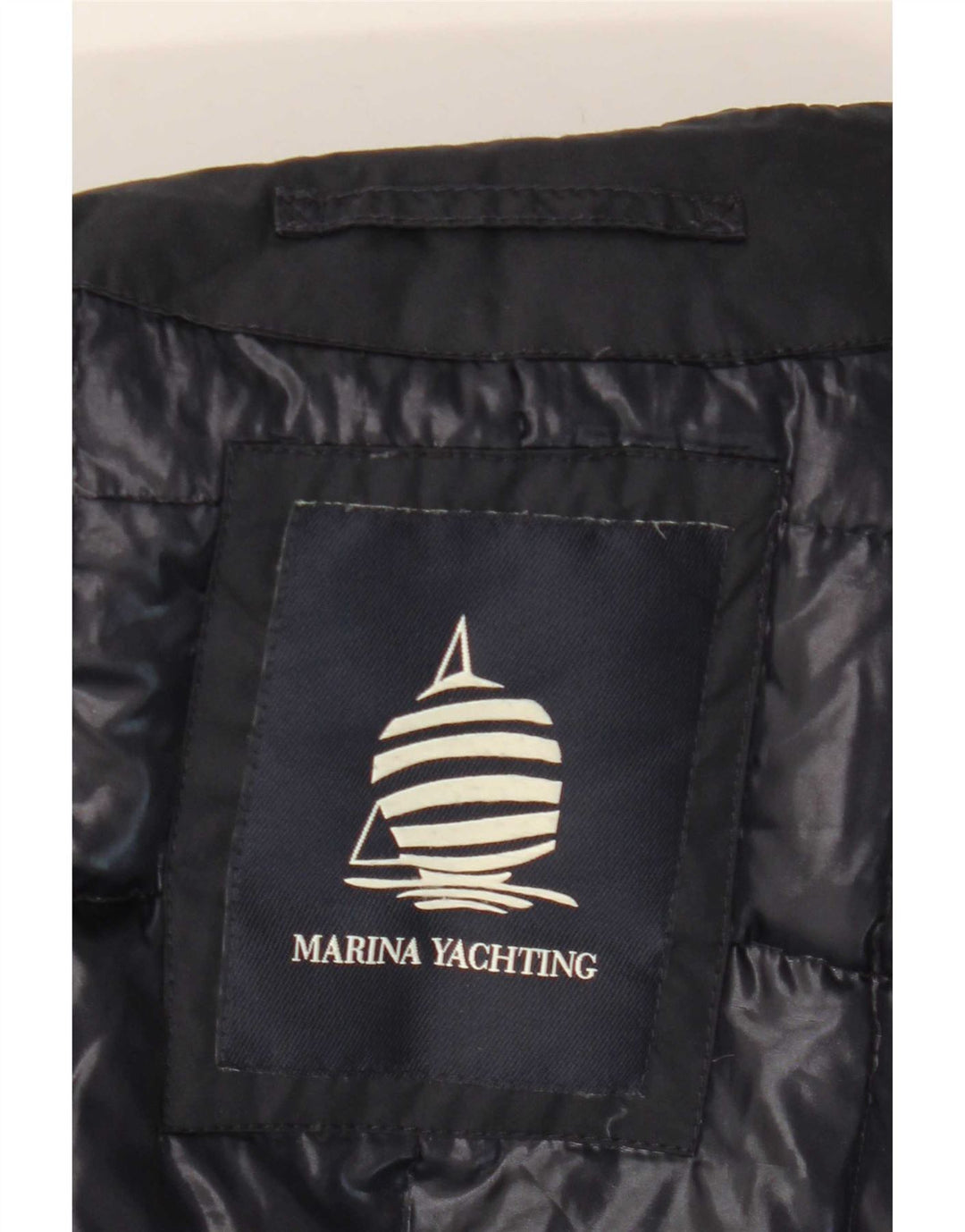 Jaqueta acolchoada com capuz masculina Marina Yachting IT 50 grande poliéster azul marinho